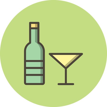 Vector Wine Iconのイラスト素材