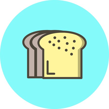Vector Bread Iconのイラスト素材