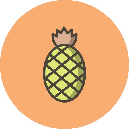 Vector Pineapple Iconのイラスト素材