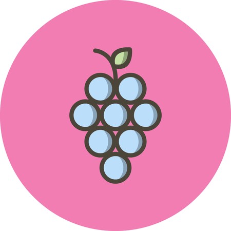 Vector Grapes Iconのイラスト素材