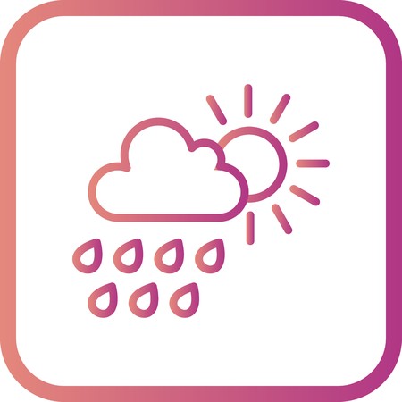 Vector Summer Rain Iconのイラスト素材