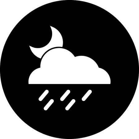 Vector Night Rain Iconのイラスト素材