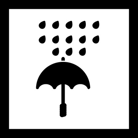 Vector Umbrella And Rain Iconのイラスト素材