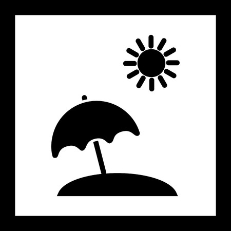 Vector Beach Umbrella Iconのイラスト素材