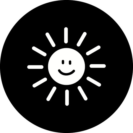 Vector Sun smiling Iconのイラスト素材