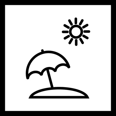 Vector Beach Umbrella Iconのイラスト素材