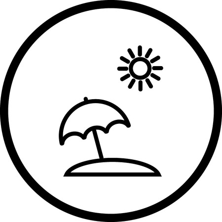 Vector Beach Umbrella Iconのイラスト素材