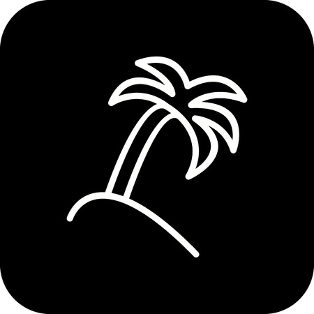 Vector Palm Tree Iconのイラスト素材