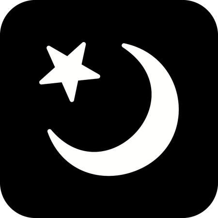 Vector Crescent Moon Iconのイラスト素材