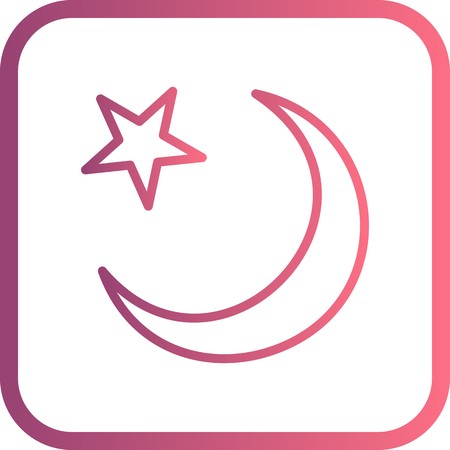Vector Crescent Moon Iconのイラスト素材