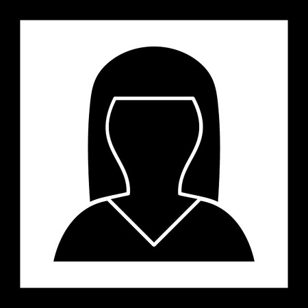 Vector Female Avatar Iconのイラスト素材