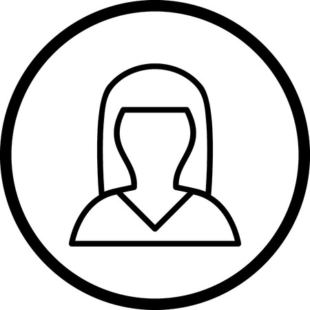 Vector Female Avatar Iconのイラスト素材