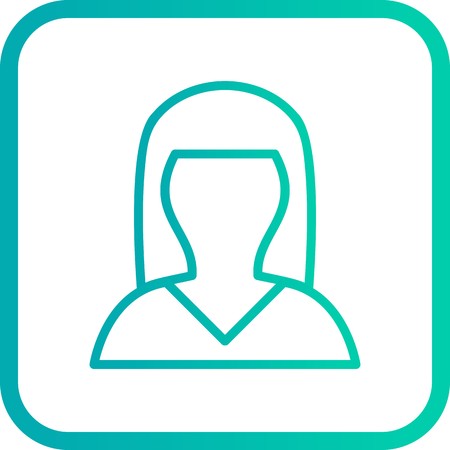 Vector Female Avatar Iconのイラスト素材