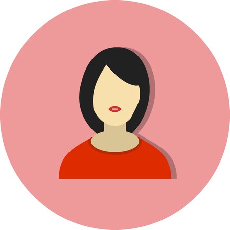 Vector Female Avatar Iconのイラスト素材