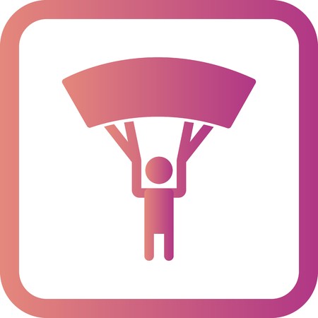Vector Parachutist Iconのイラスト素材