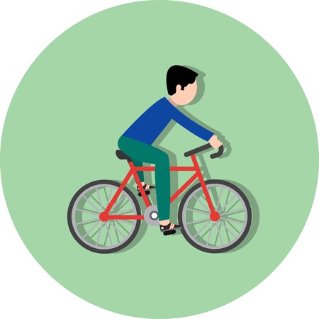 Vector Cyclist Iconのイラスト素材