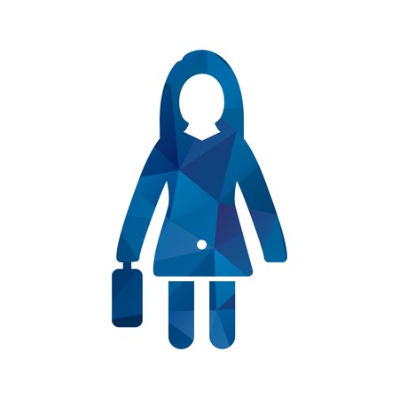 Vector Women With Briefcase Iconのイラスト素材