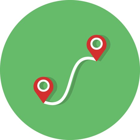 Vector Route Iconのイラスト素材