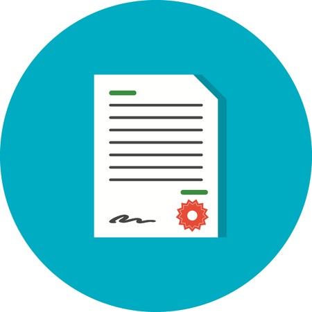 Vector Contract Iconのイラスト素材