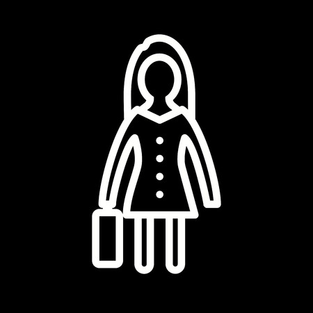 Vector Women With Briefcase Iconのイラスト素材