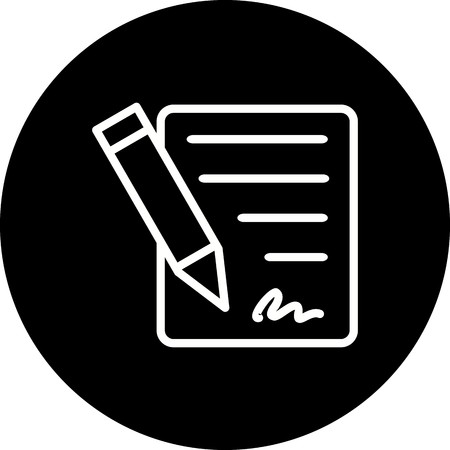 Vector Contract Iconのイラスト素材