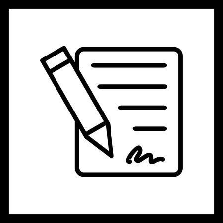 Vector Contract Iconのイラスト素材