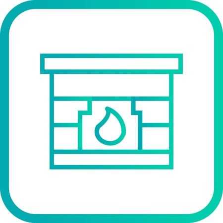 Vector Fire Place Iconのイラスト素材