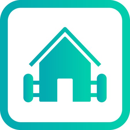 Vector Farm House Iconのイラスト素材