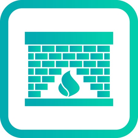 Vector Fire Place Iconのイラスト素材