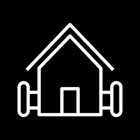 Vector Farm House Iconのイラスト素材