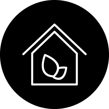 Vector Eco House Iconのイラスト素材
