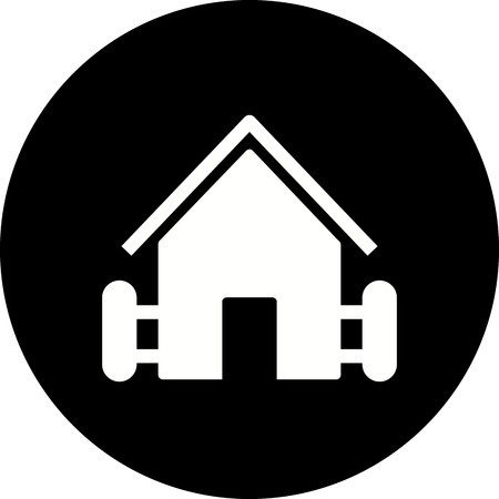 Vector Farm House Iconのイラスト素材