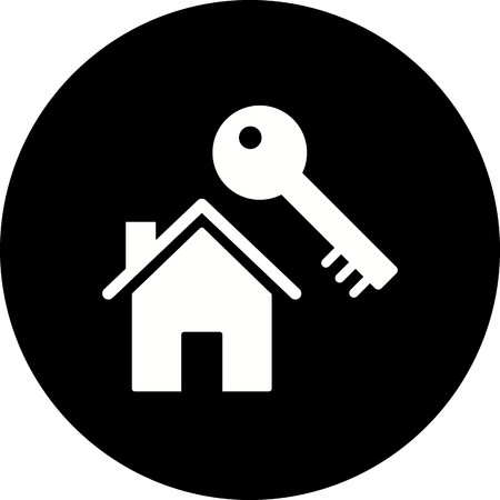Vector House Key Iconのイラスト素材