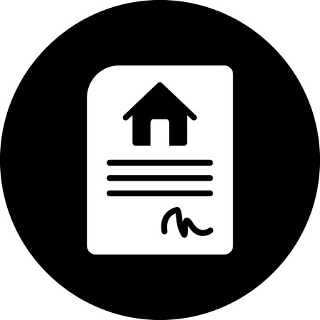 Vector House Contract Iconのイラスト素材