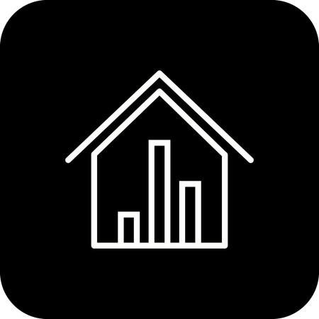 Real Estate Stats Iconのイラスト素材