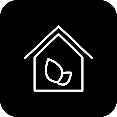 Vector Eco House Iconのイラスト素材