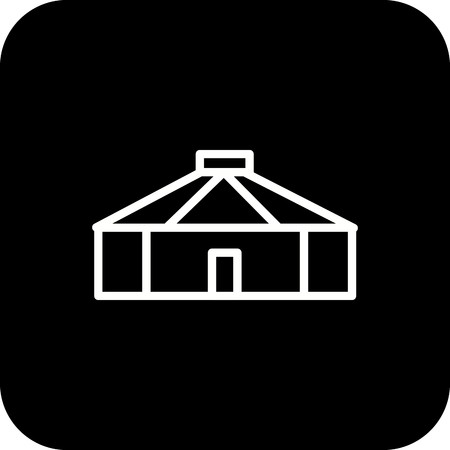 Vector Yurt Iconのイラスト素材