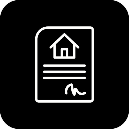 Vector House Contract Iconのイラスト素材