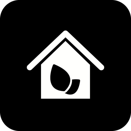 Vector Eco House Iconのイラスト素材