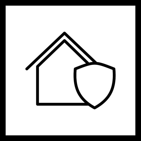Vector Protected House Iconのイラスト素材