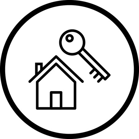Vector House Key Iconのイラスト素材