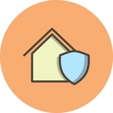 Vector Protected House Iconのイラスト素材