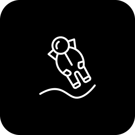 Vector Astronout Landing Iconのイラスト素材