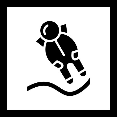Vector Astronout Landing Iconのイラスト素材