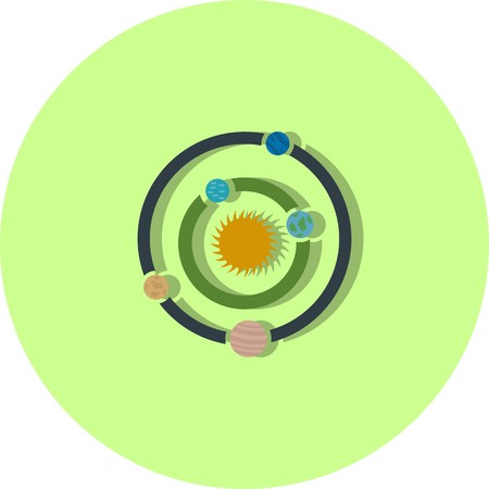 Vector Solar System Iconのイラスト素材