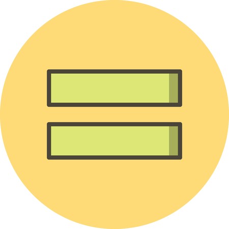 Equal To Vector Iconのイラスト素材