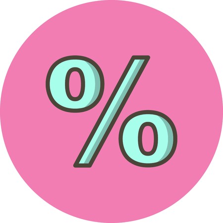 Percentage Vector Iconのイラスト素材