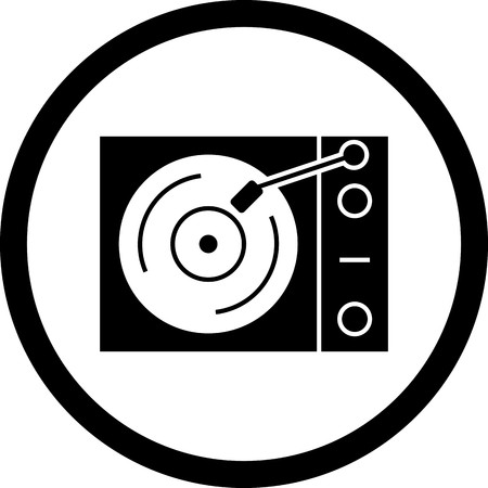 Vector Vinyl player Iconのイラスト素材