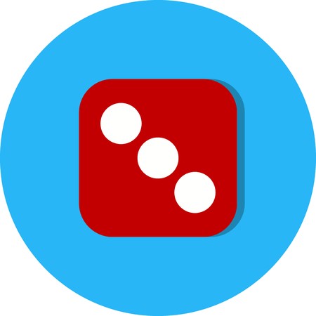 Vector Dice Three Iconのイラスト素材