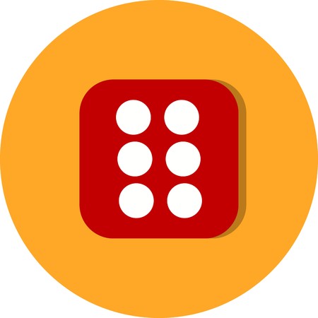 Vector Dice Six Iconのイラスト素材